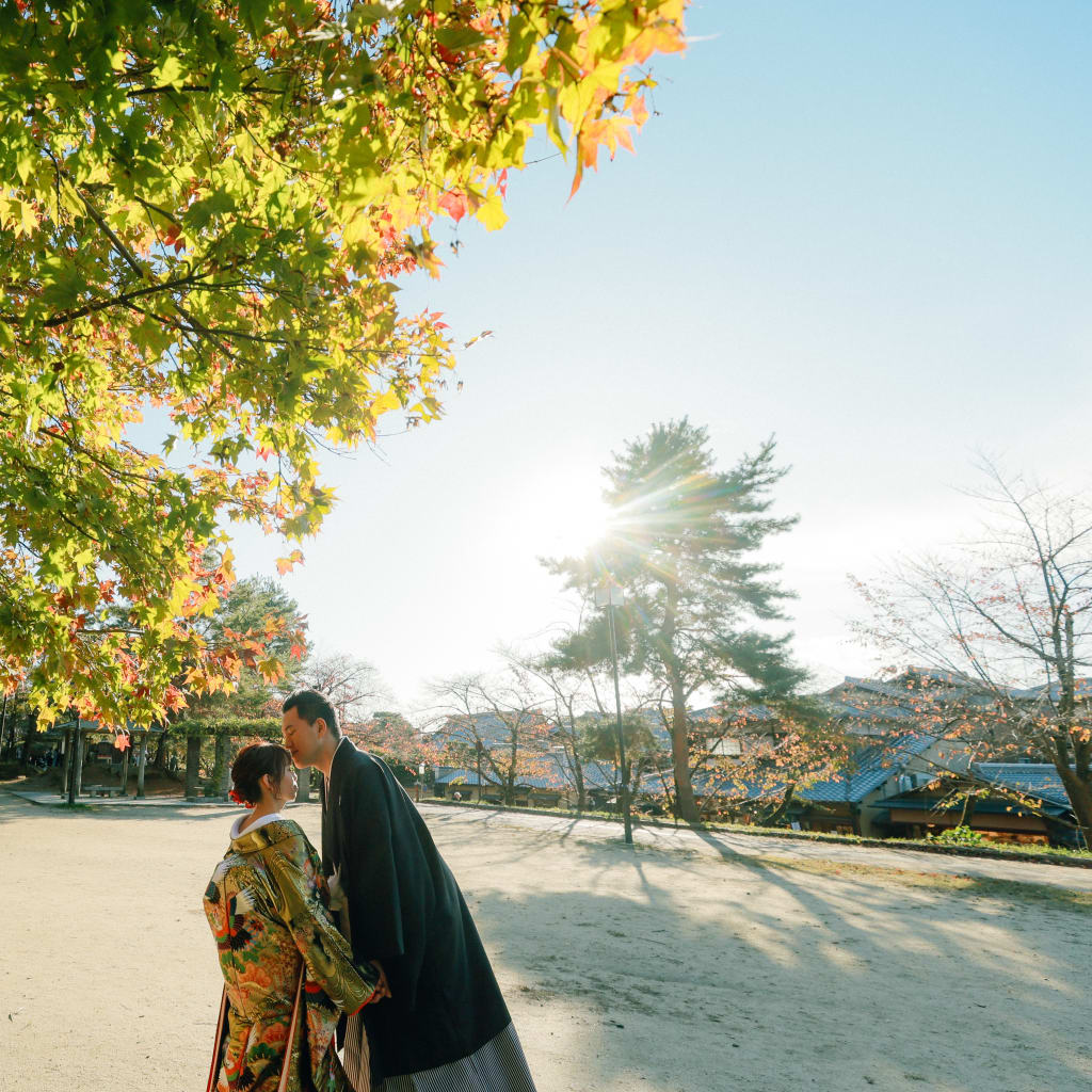秋の八坂で和装ロケーション！！