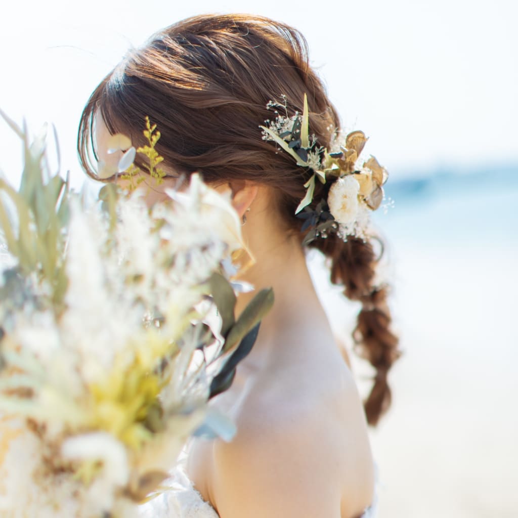 編み下ろしヘアスタイル