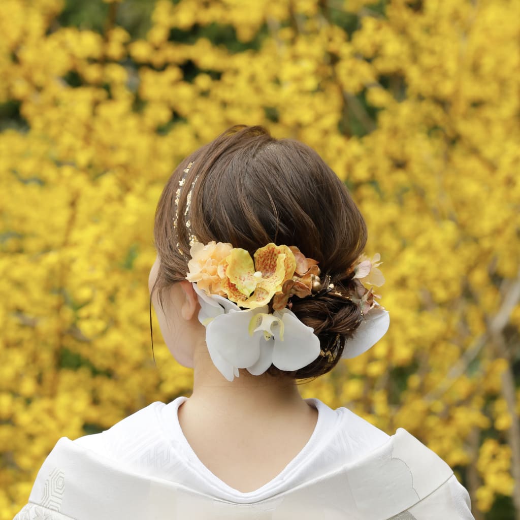 ナチュラルな和装ヘアスタイル
