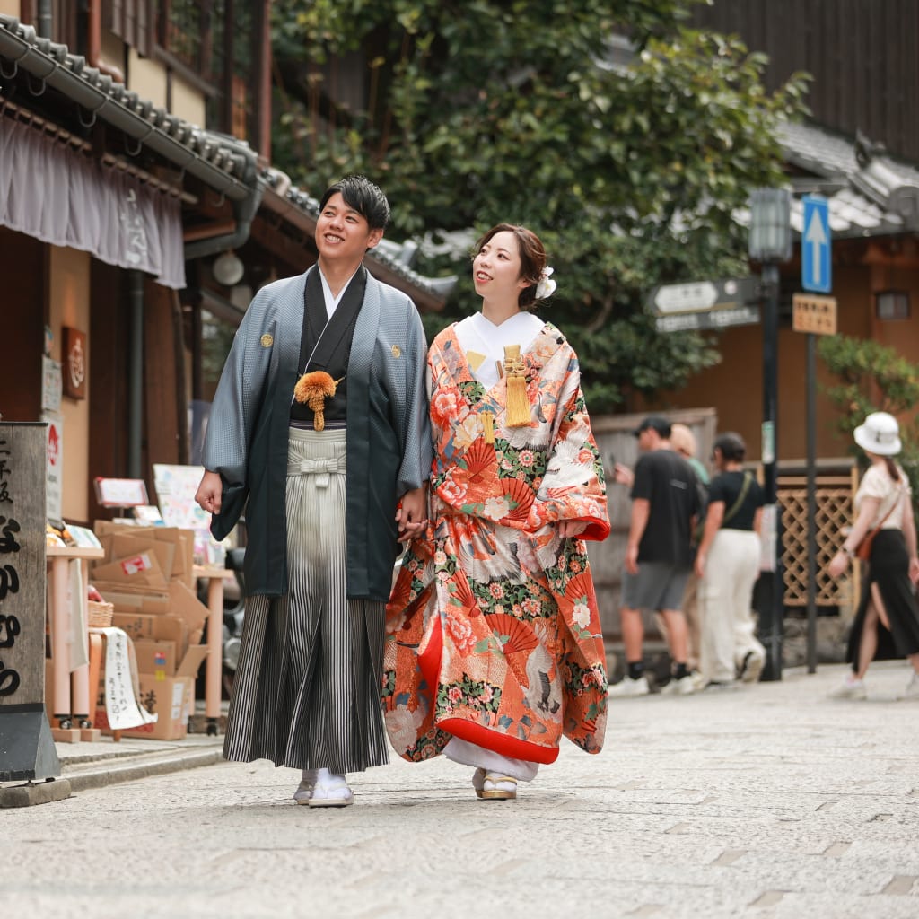 秋の八坂をお散歩しながら和装ロケーション＾＾