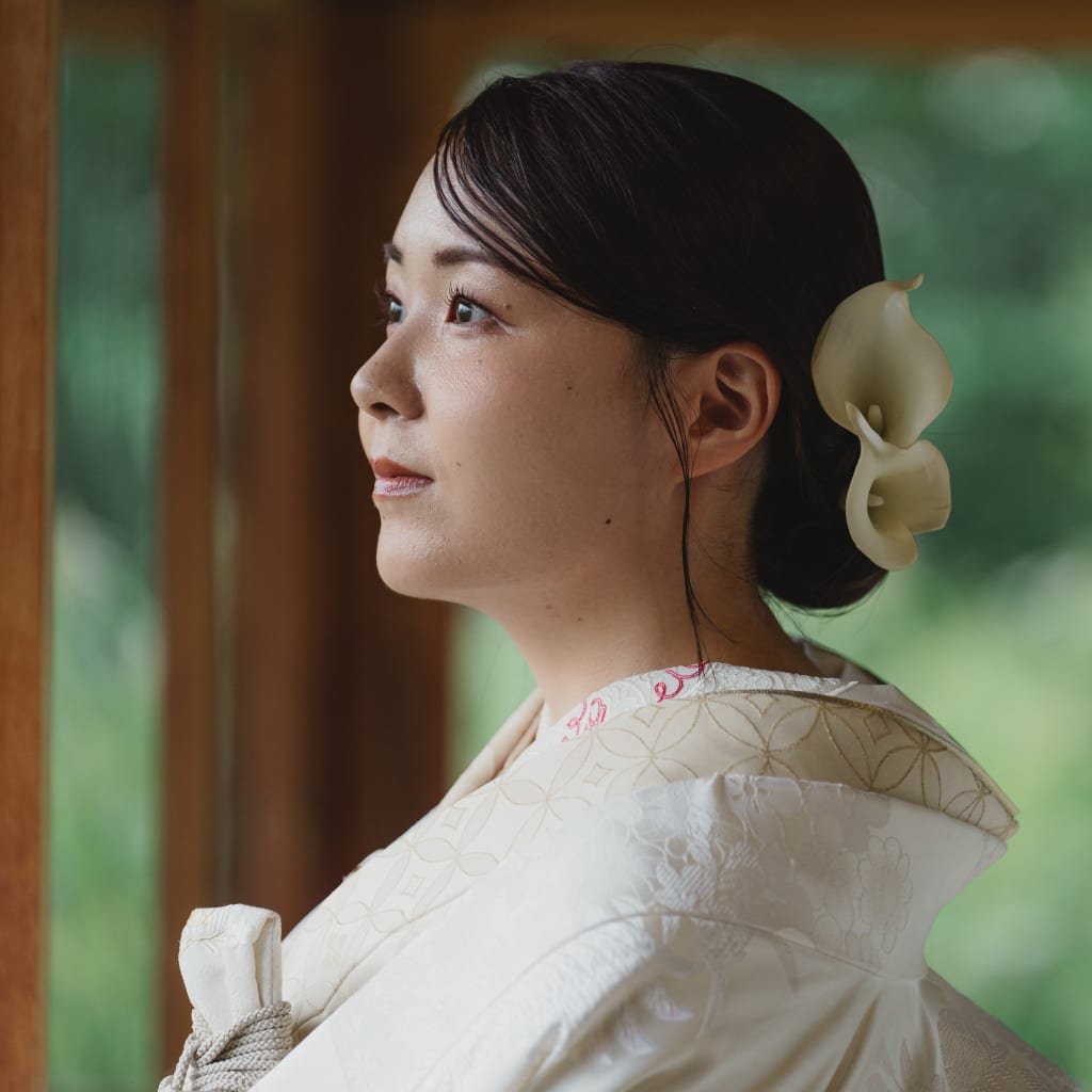 古風なヘアメイク