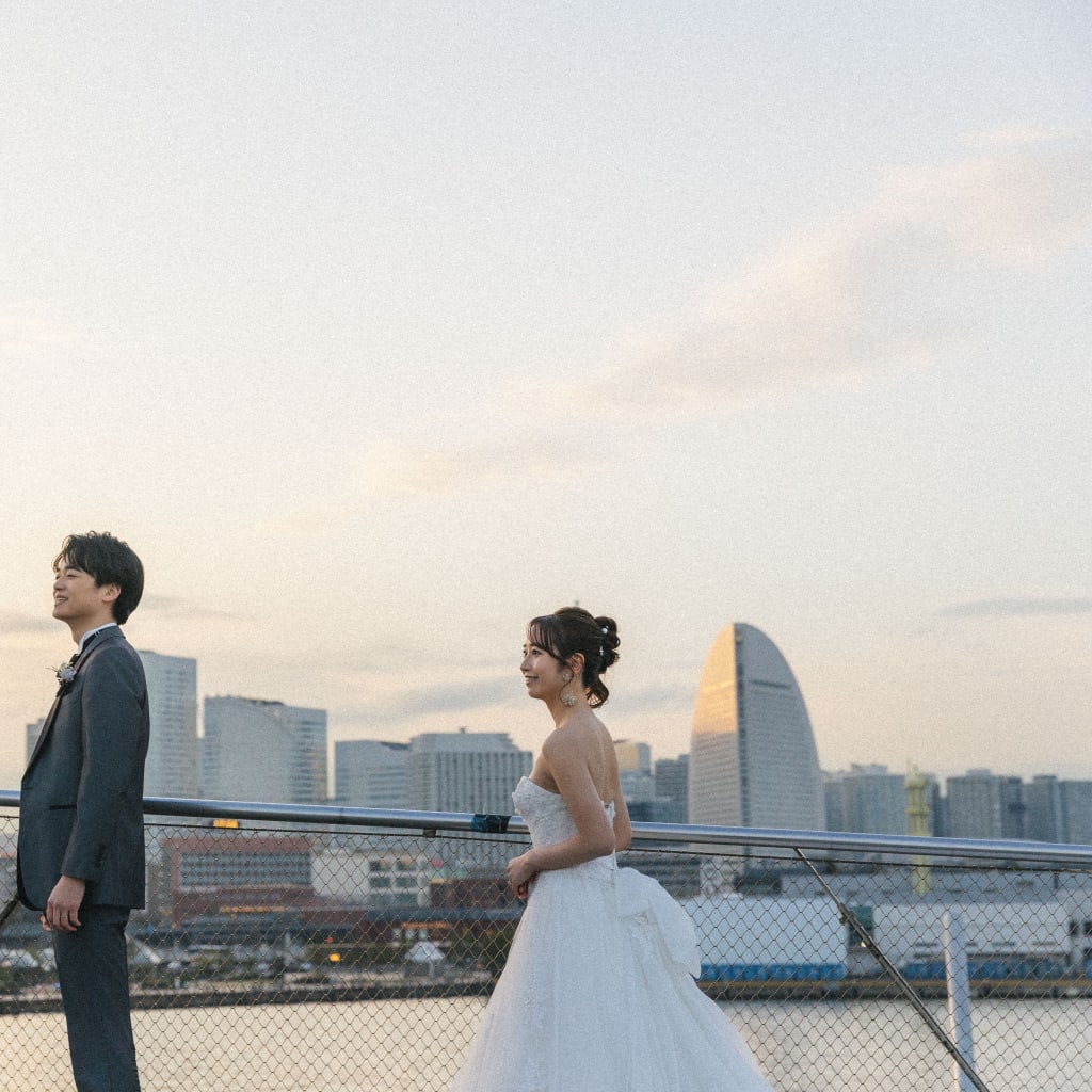 大さん橋夕景夜景