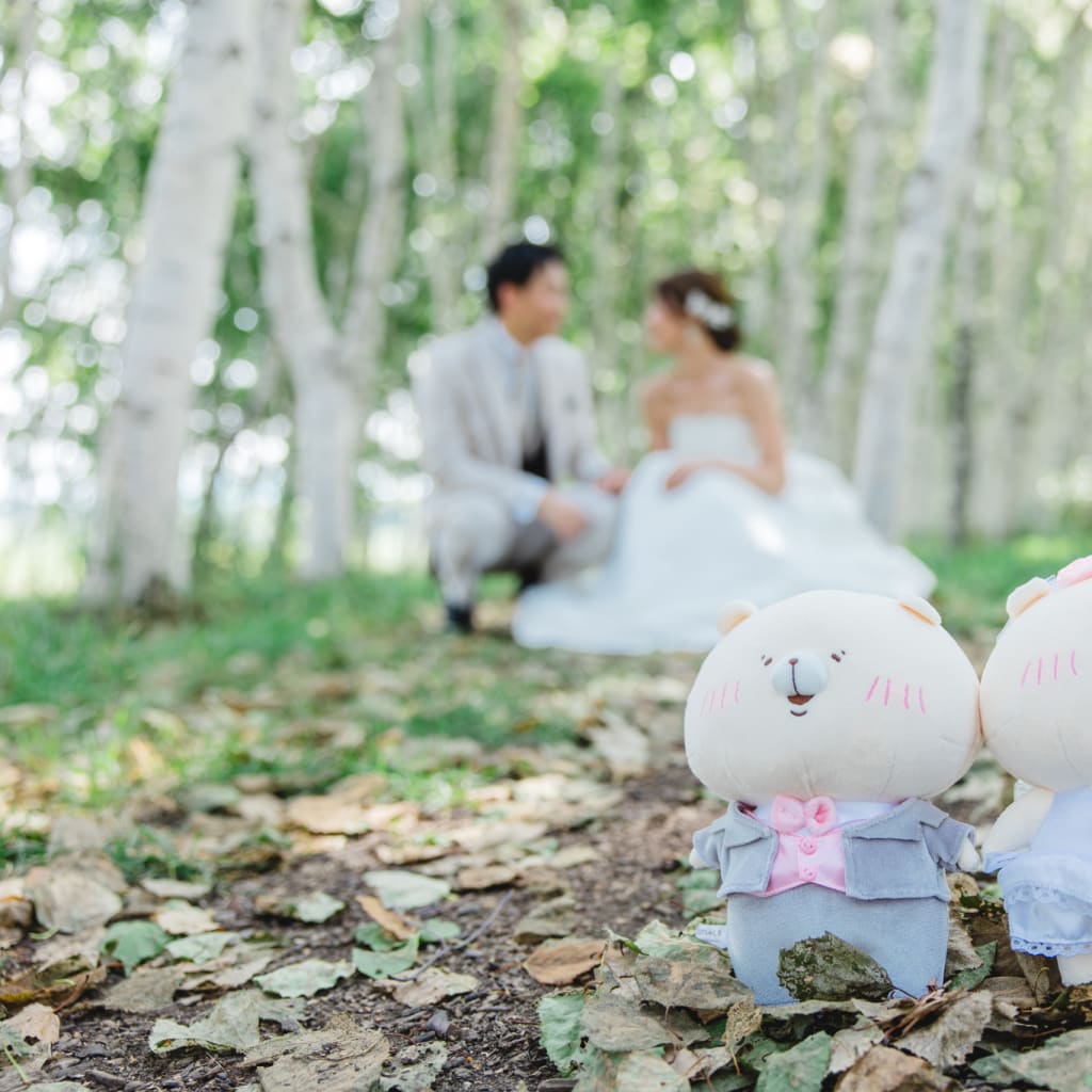 お持ち込み小物で、二人だけのウエディングフォト！！