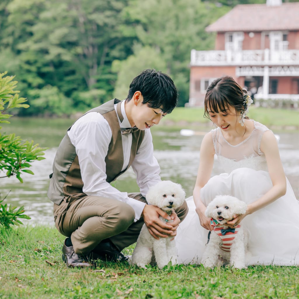 軽井沢で愛犬との撮影♡