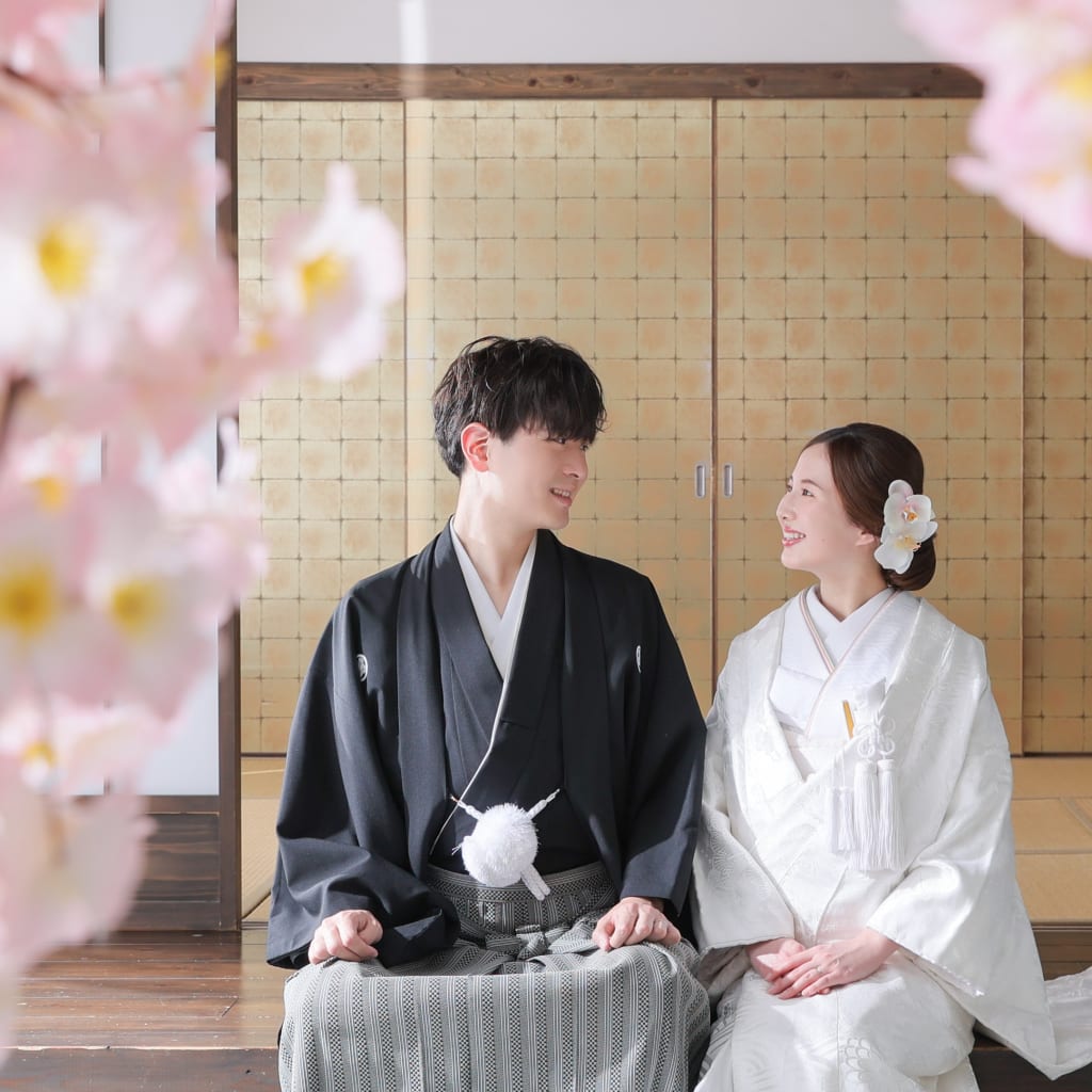 屋内庭園スタジオでも桜と一緒に