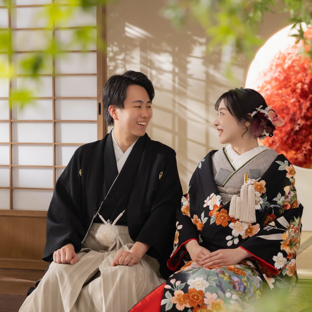 【スタジオAQUA】色打掛で屋内庭園スタジオ撮影！