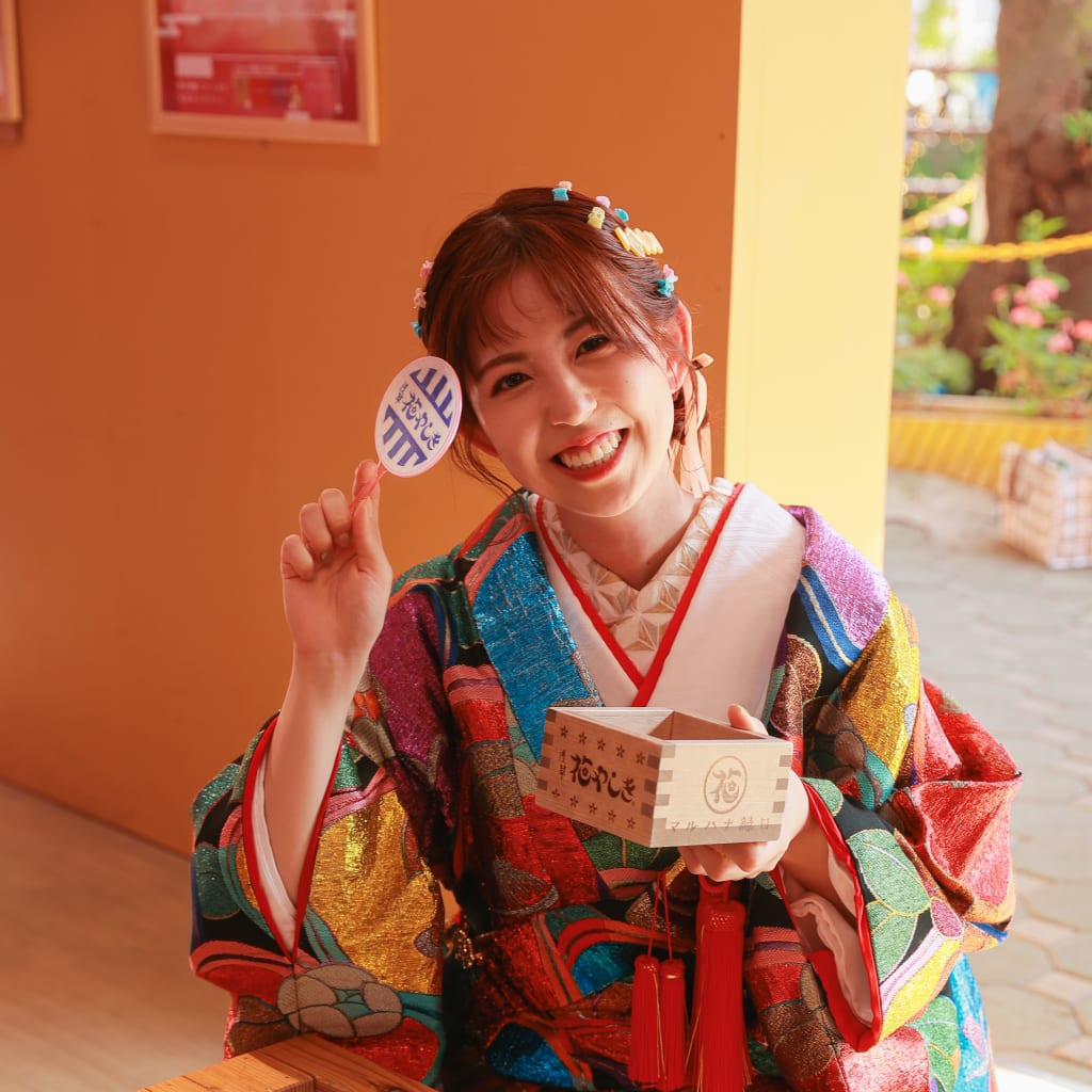 花やしきで和装🎵