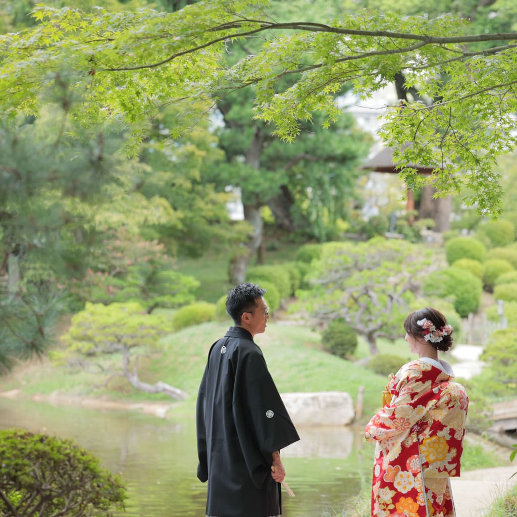 【途中雨降りました】夏の終わりの縮景園♪