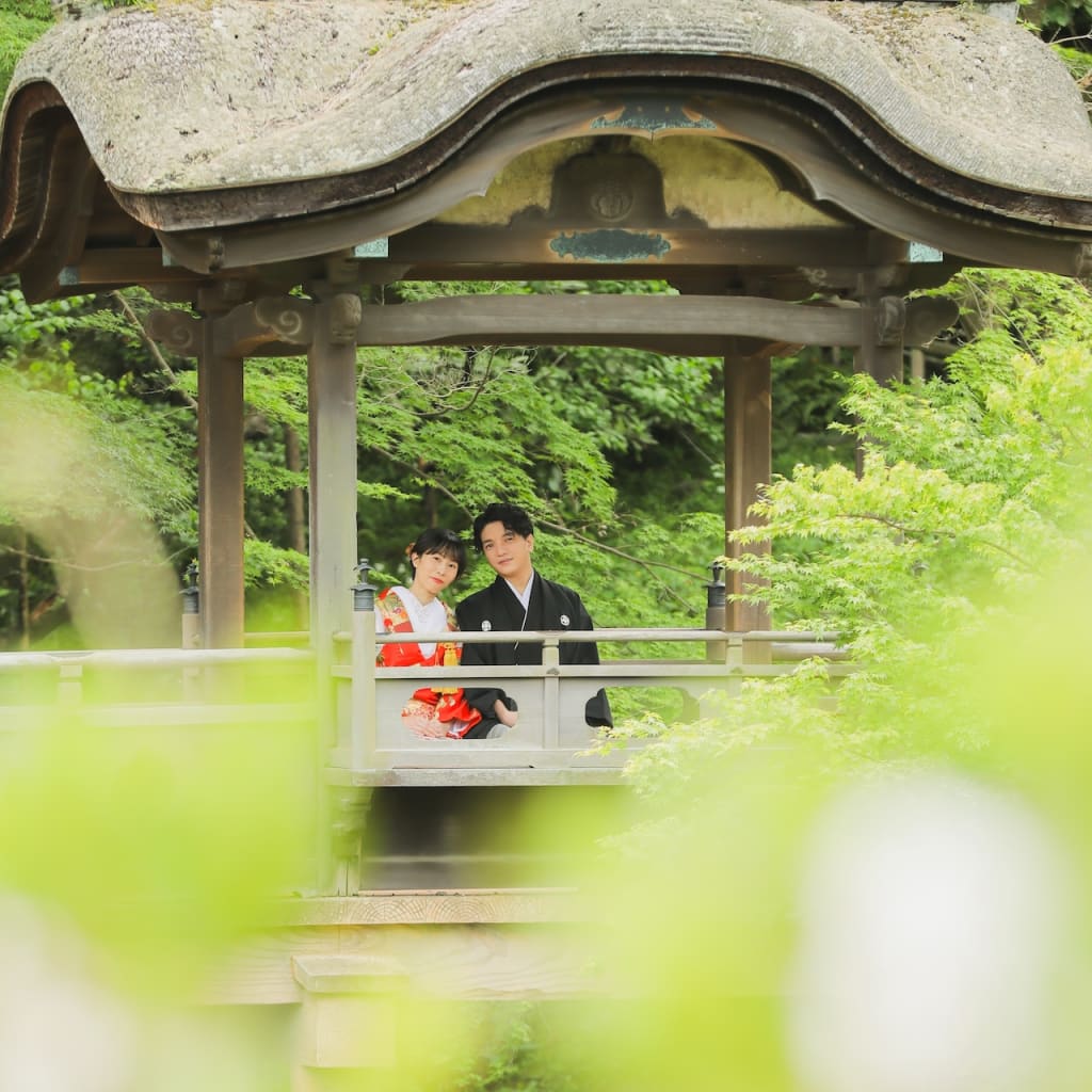 新緑が美しい三溪園&スタジオ撮影