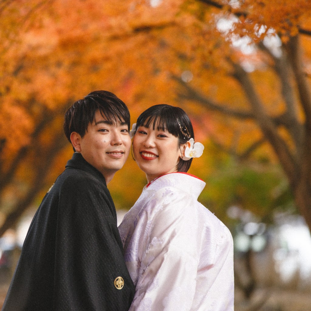 富士山と紅葉と