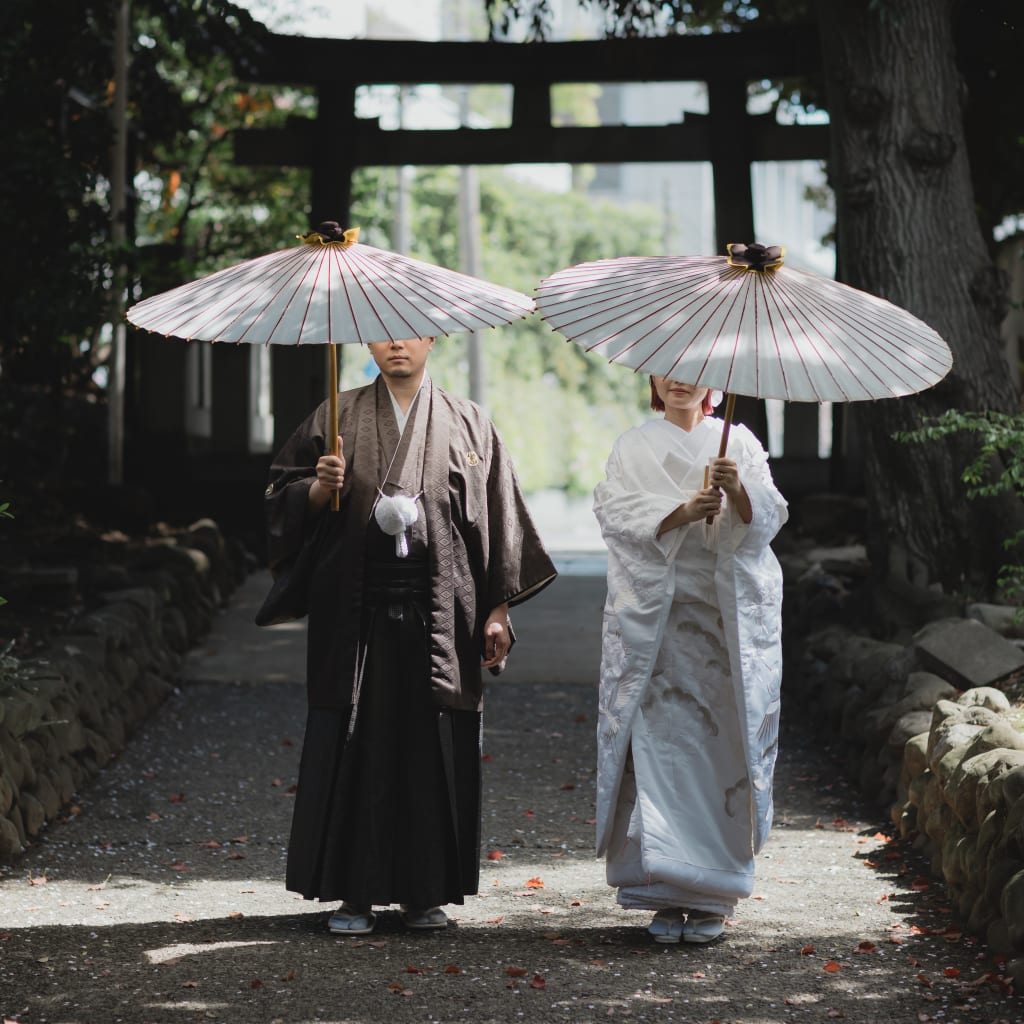 涼しく和装神社ロケーション！