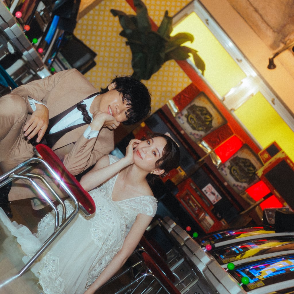 ゲームセンターでレトロポップに