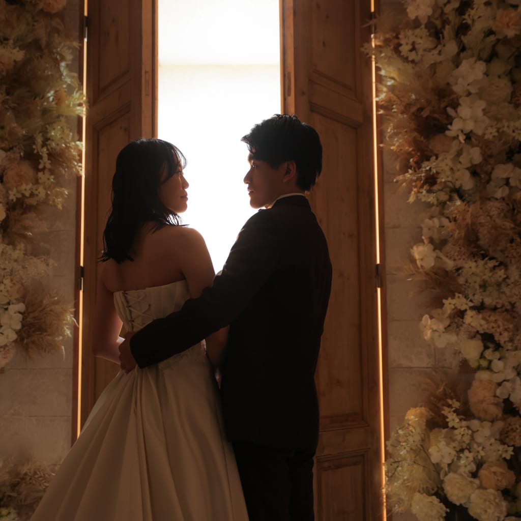 大阪城とスタジオチャペルの撮影風景