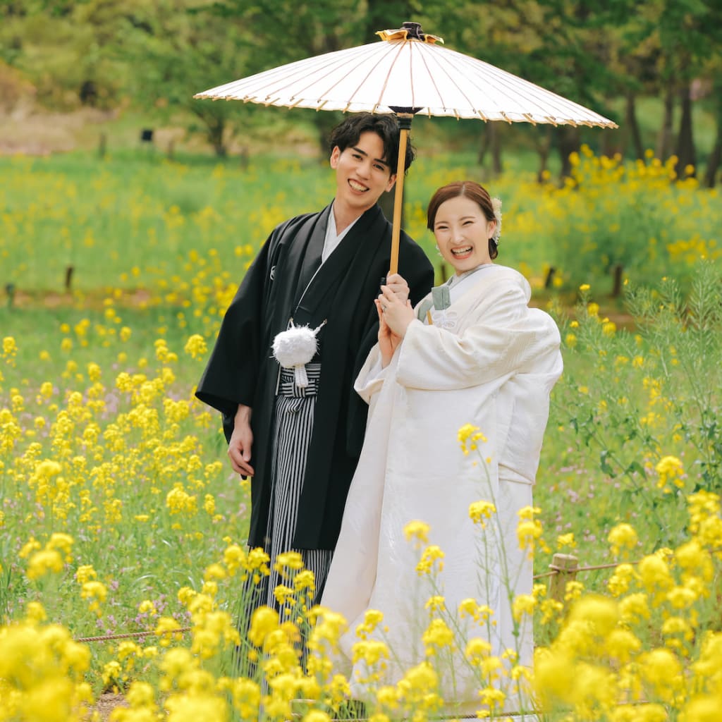 和装とお花で春ロケーション！