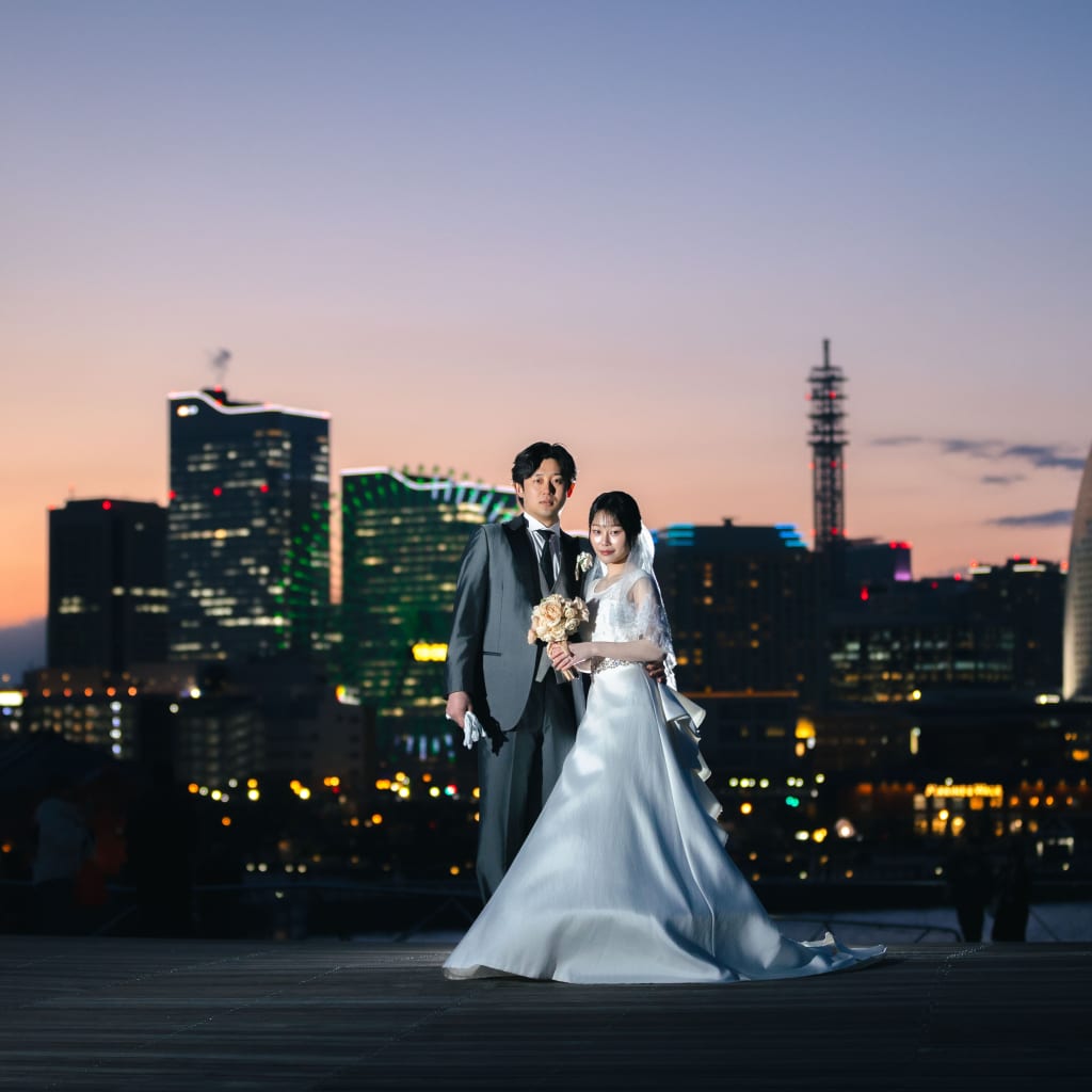 綺麗な夕日と夜景