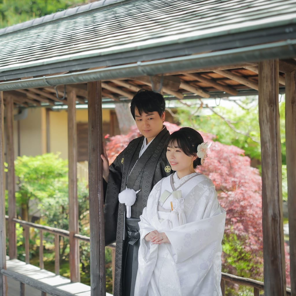 白鳥庭園ロケーションと白無垢