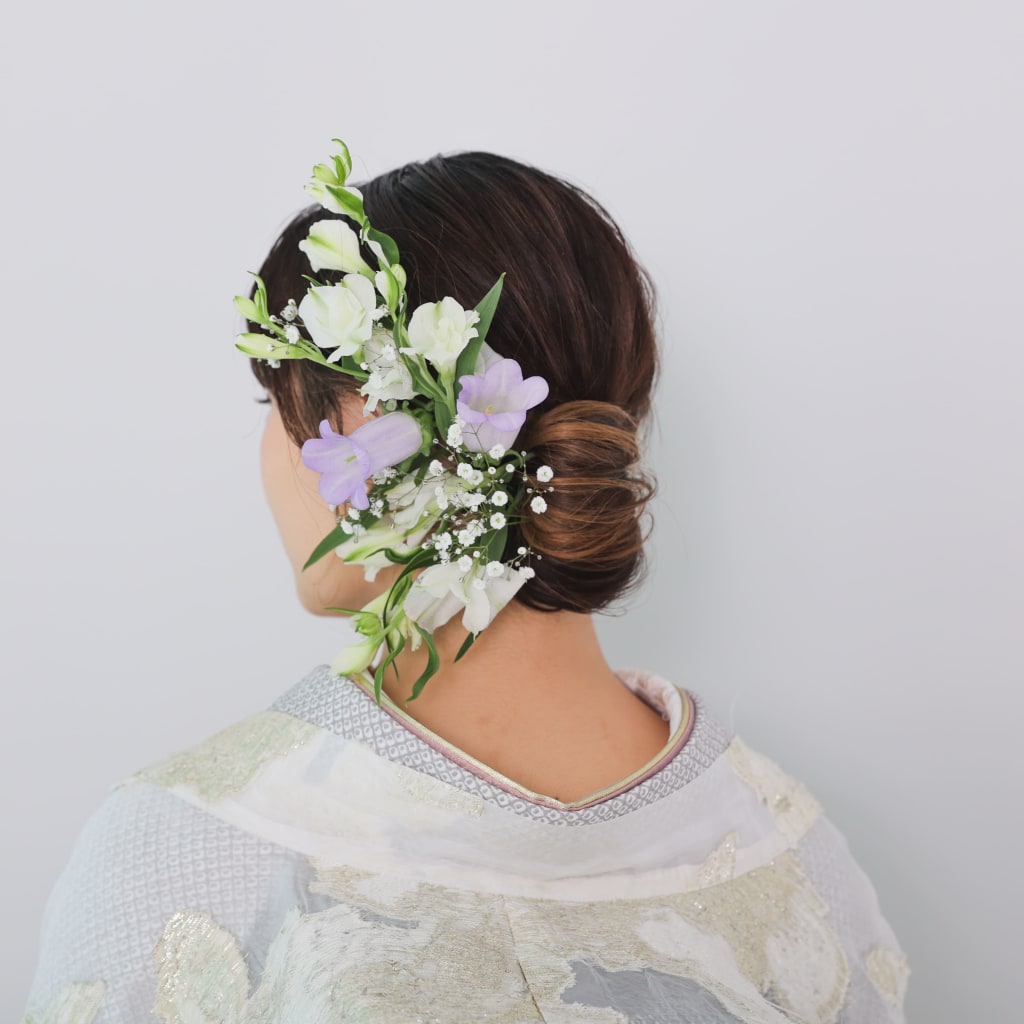 生花のヘアアレンジ🌷