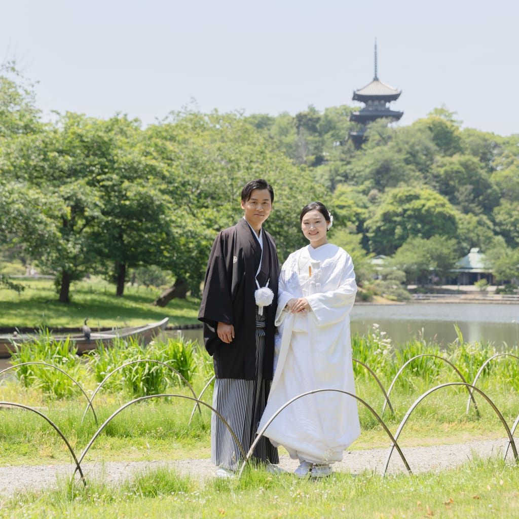 伝統と自然が織りなす、美しい和装前撮りの一日