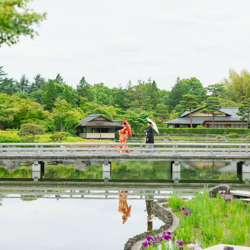 【昭和記念公園・日本庭園】新緑に包まれて、和装で紡ぐふたりの物語