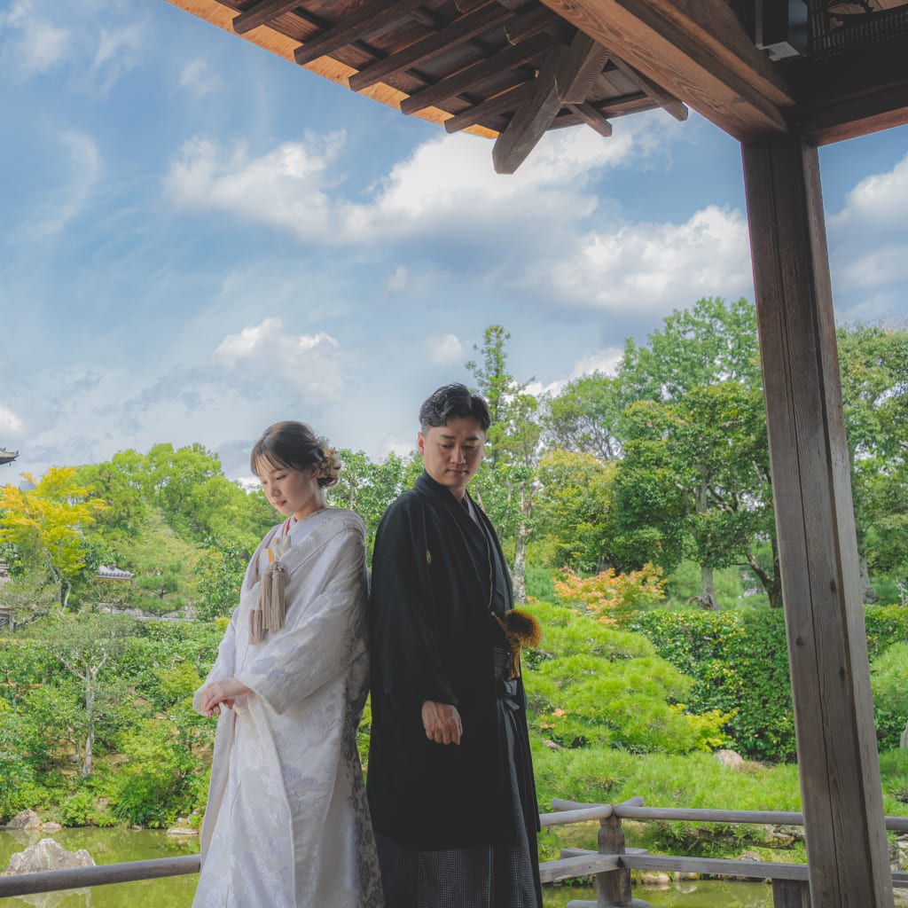 世界遺産でウェディングフォト