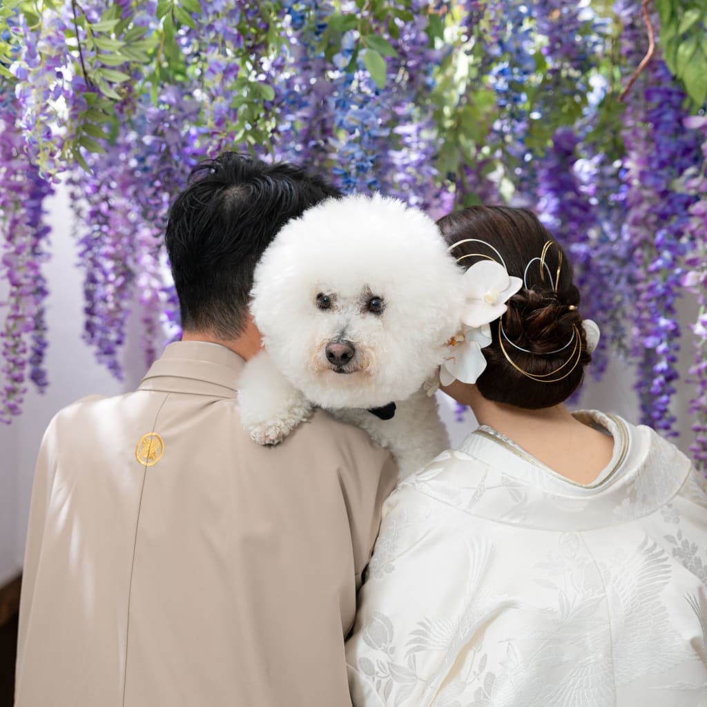 愛犬とおふたりの好きなものとウェディングフォト！