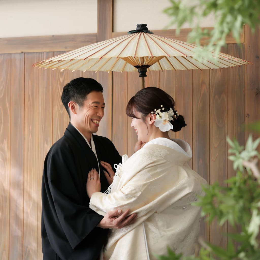 屋内庭園で和装撮影！