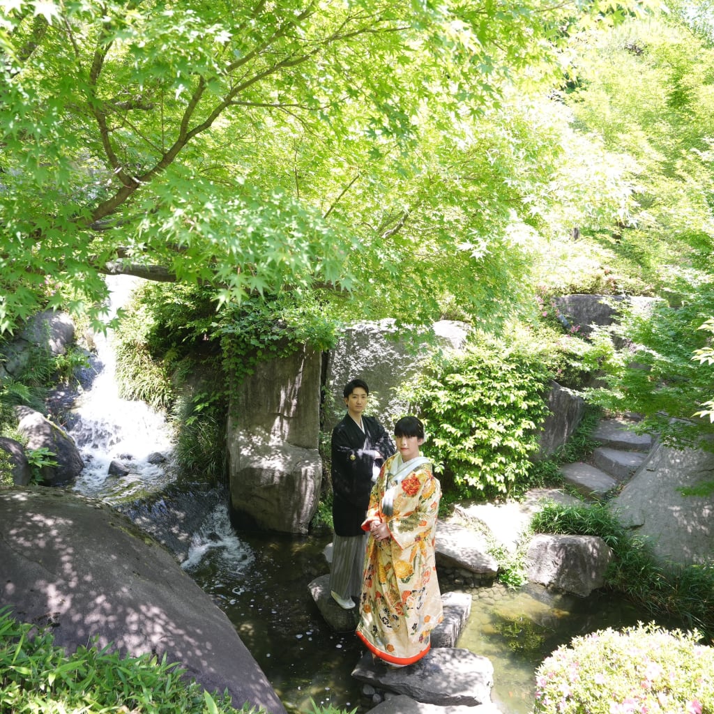 新緑の目白庭園ロケーション！