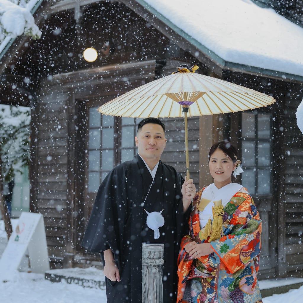 お庭&和室で撮影できる！旧永山亭で雪ロケーション♪