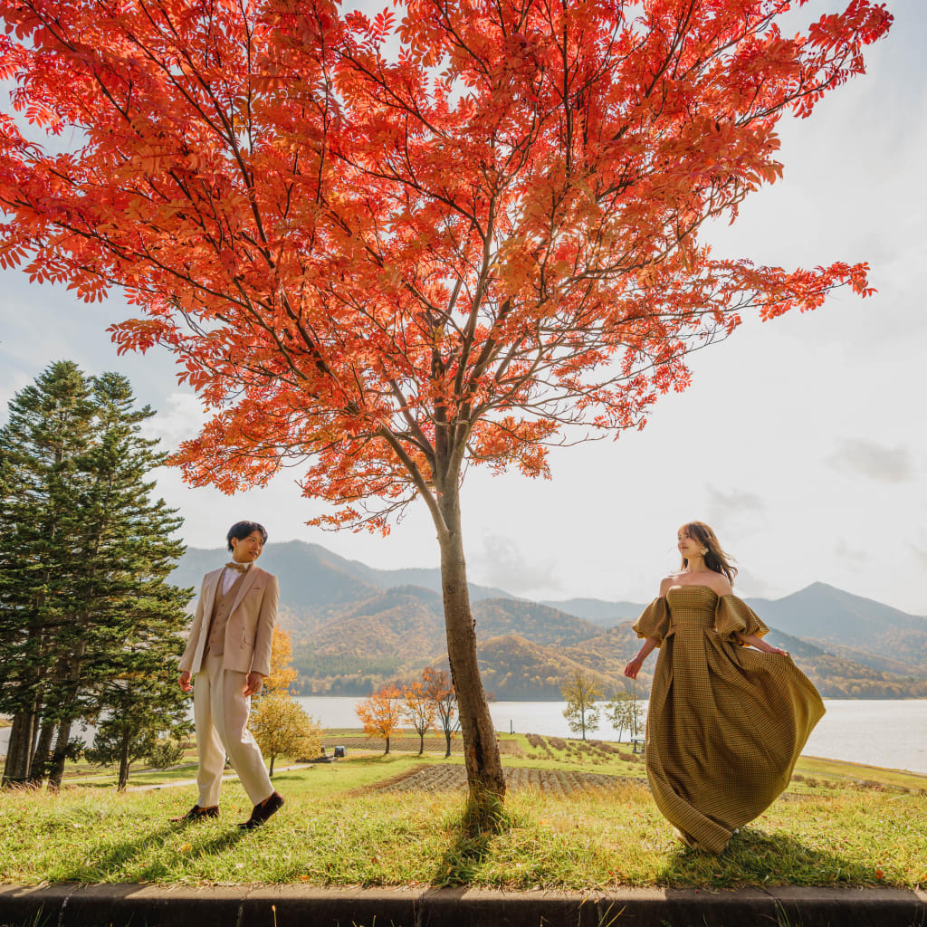 秋も魅力たっぷりの美瑛で紅葉ロケーション撮影🍁