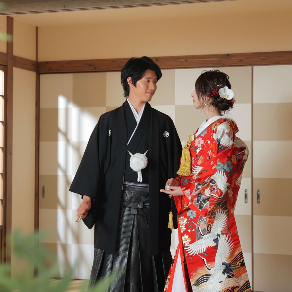 赤い打掛はやっぱり華やかです✨