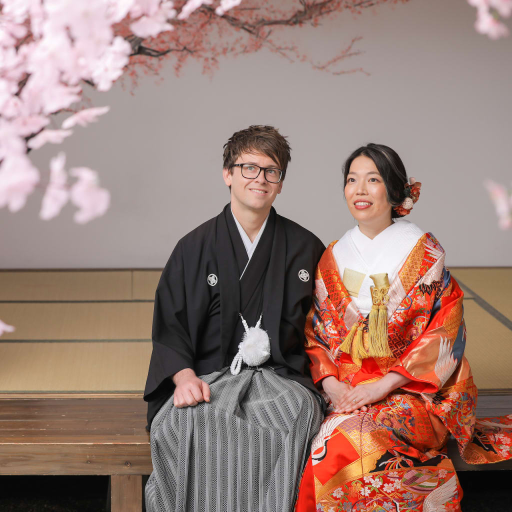 桜と一緒に