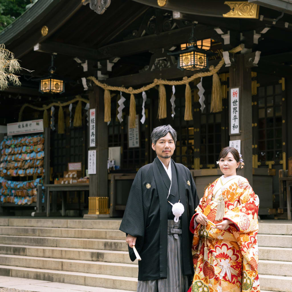 【スタジオAQUA】神社で和装前撮り