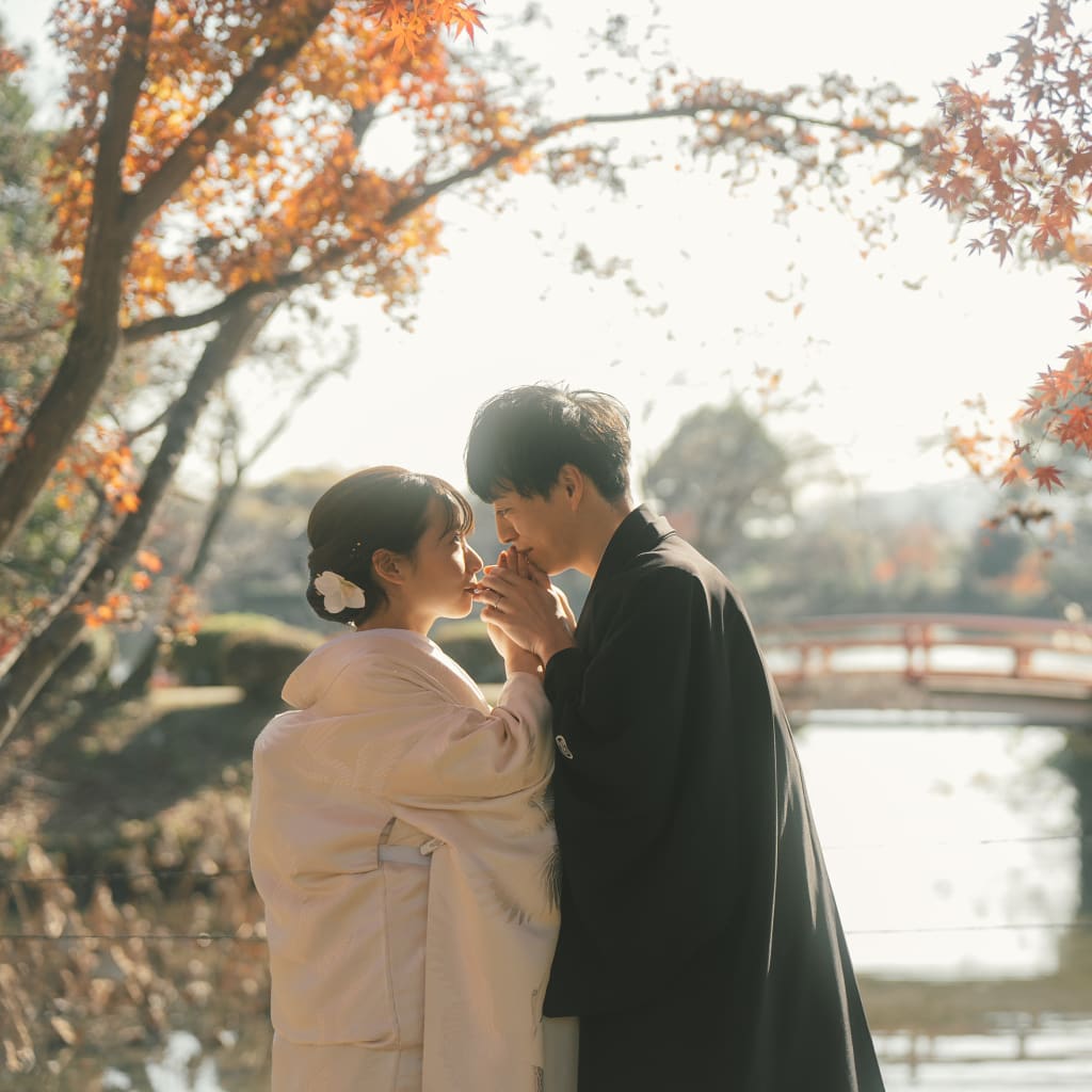 京都の紅葉を堪能しながらの前撮り撮影♪