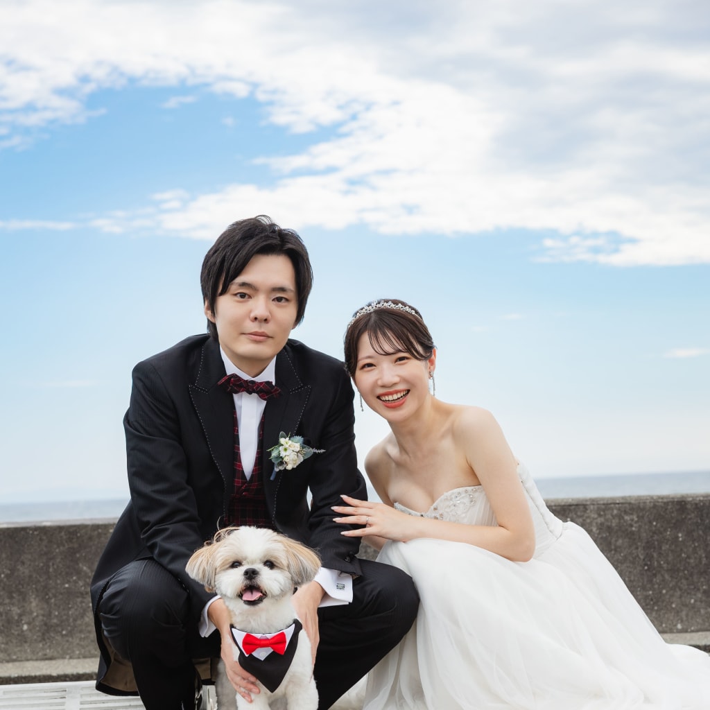 愛犬と一緒に撮るフォトウエディング♡