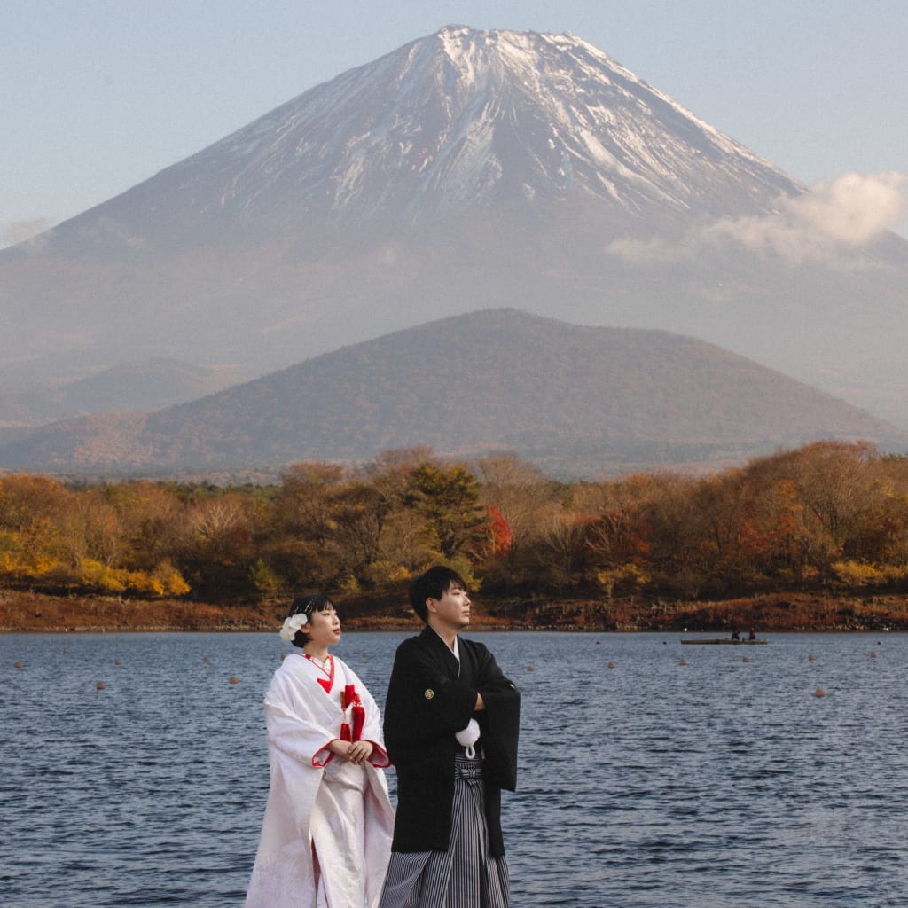 富士山と紅葉と