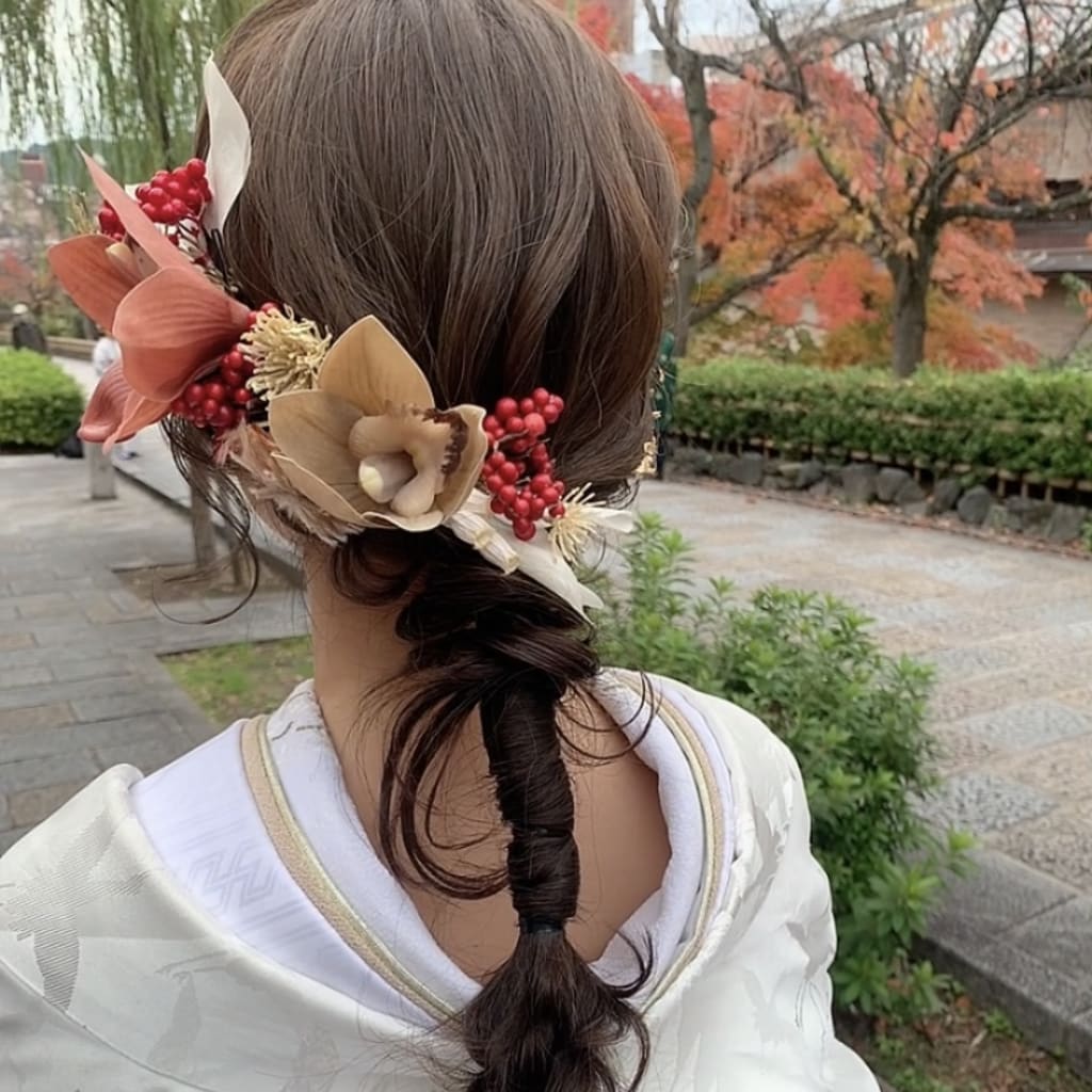 和装変形あみおろしヘア 🐑