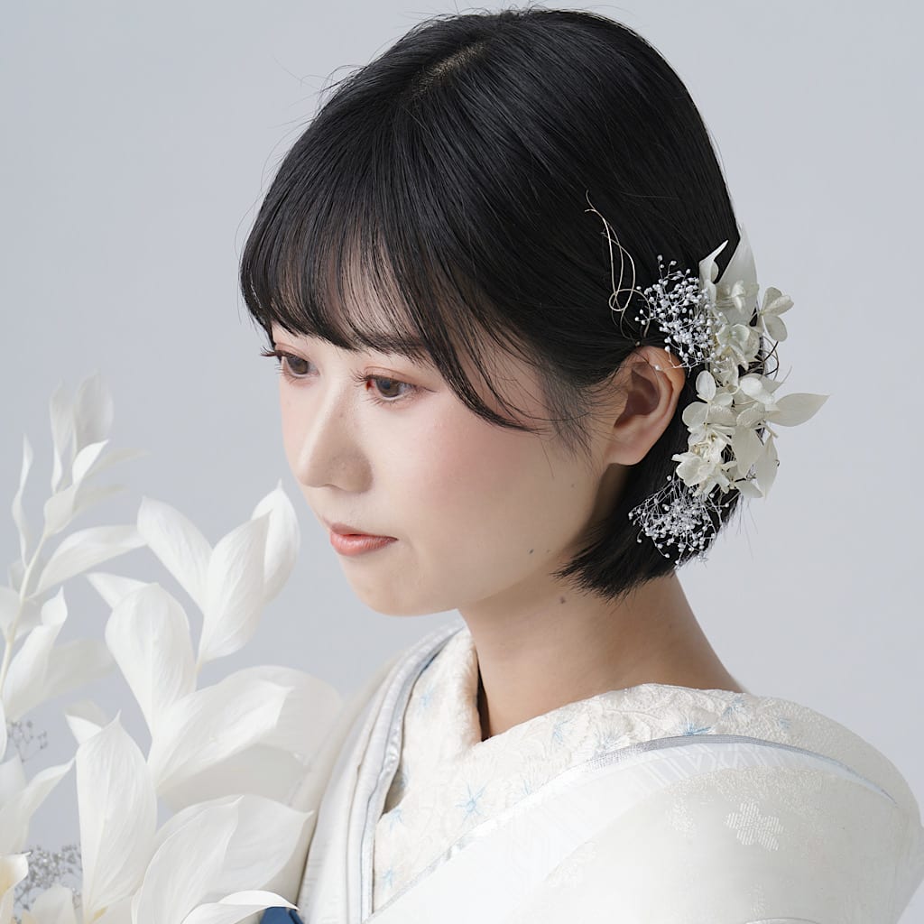 ショートボブ / ドライフラワー