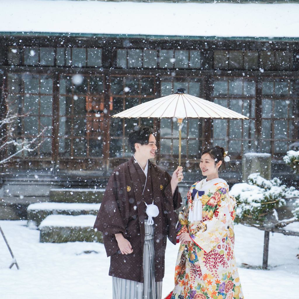 和装をグッとおしゃれにしてくれる！雪ロケーション撮影♫