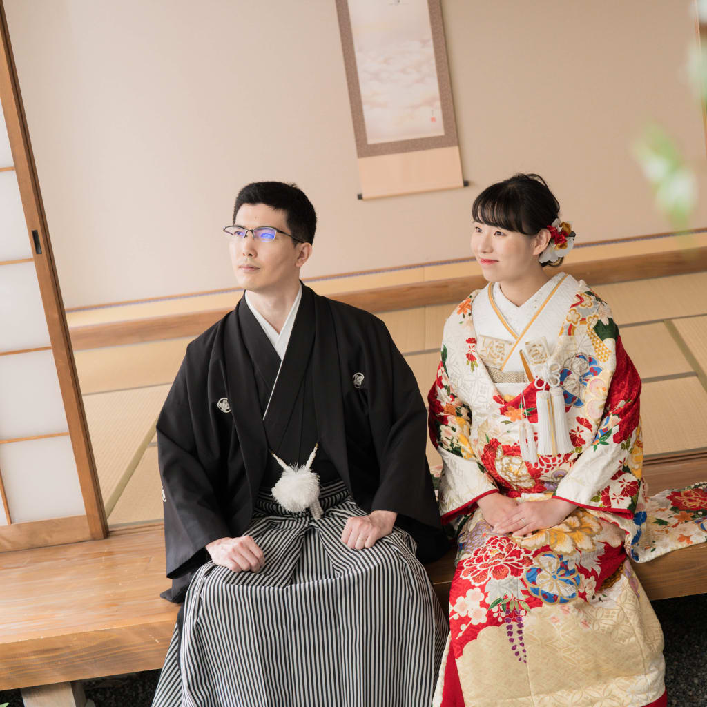 屋内庭園で外のような撮影を。