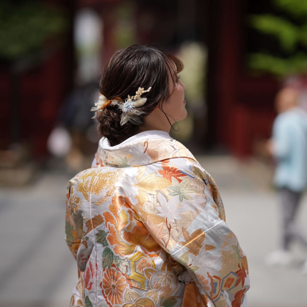 和装浅草　〜淡い色打掛×ゆるっとシニヨン〜
