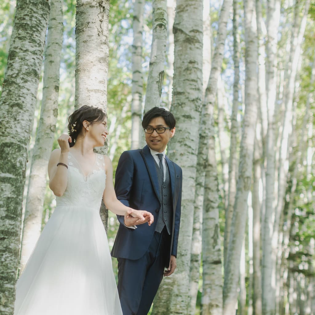 白樺並木の中で、ナチュラルなロケーション撮影🌿