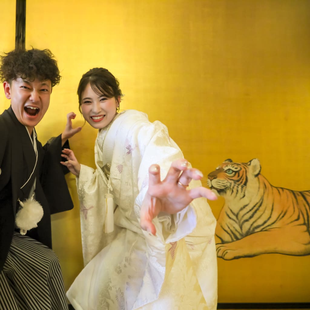 金戒光明寺でガオー！のポーズ♪