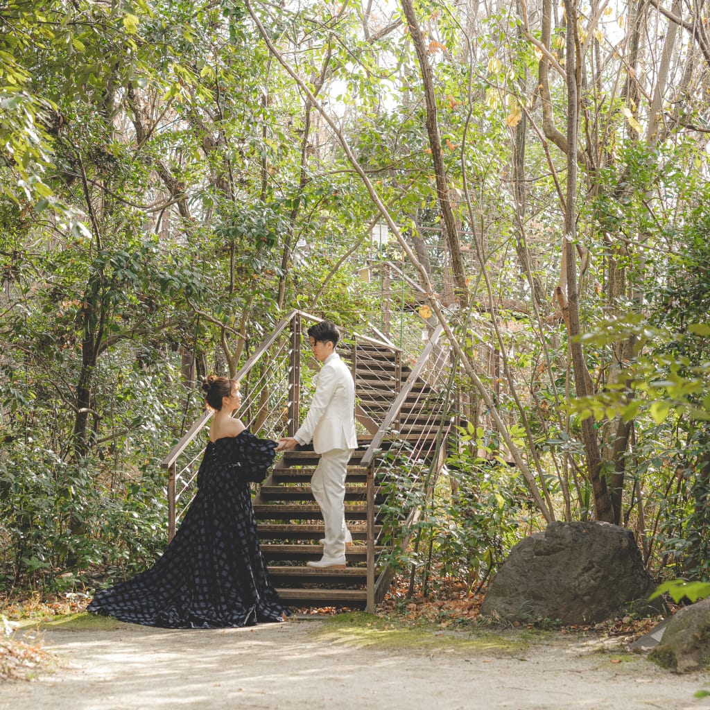 梅小路公園で洋装撮影