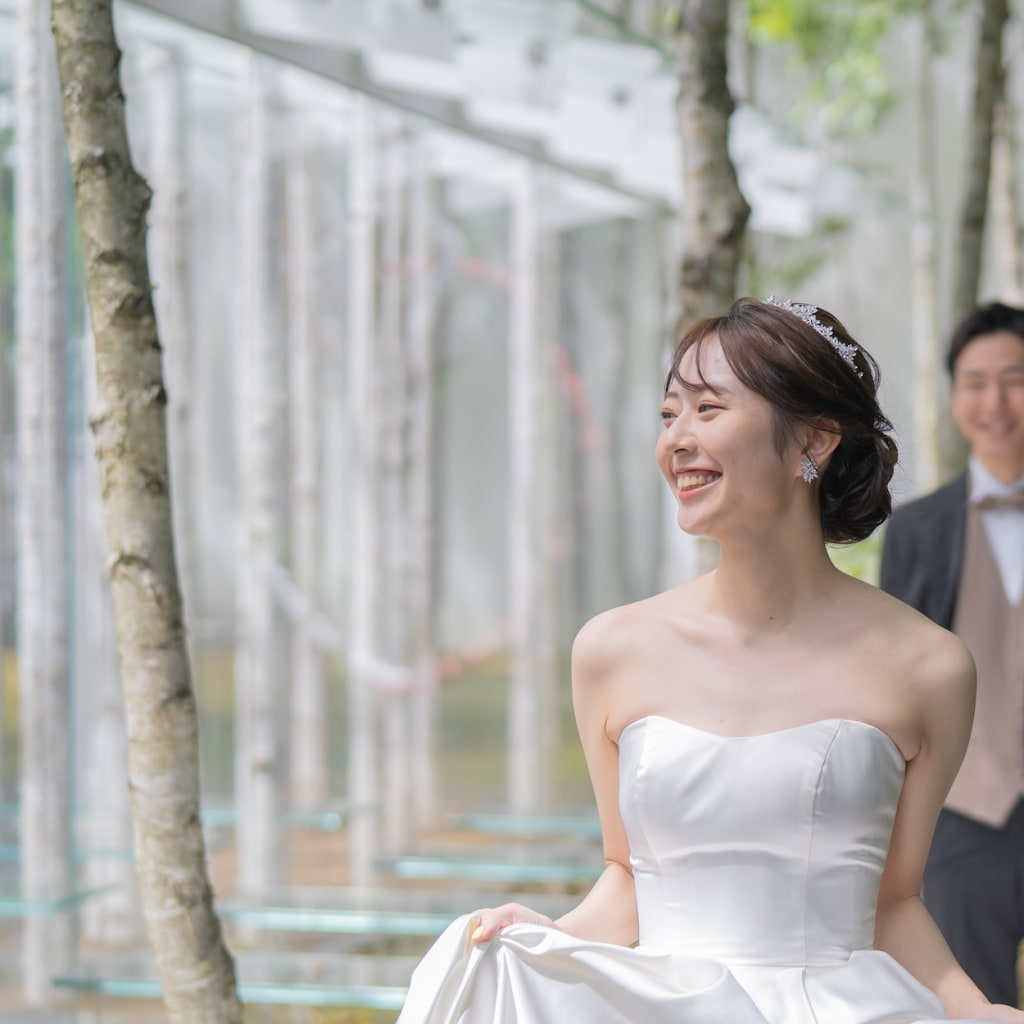 チャペルに合うシンプルシニョン