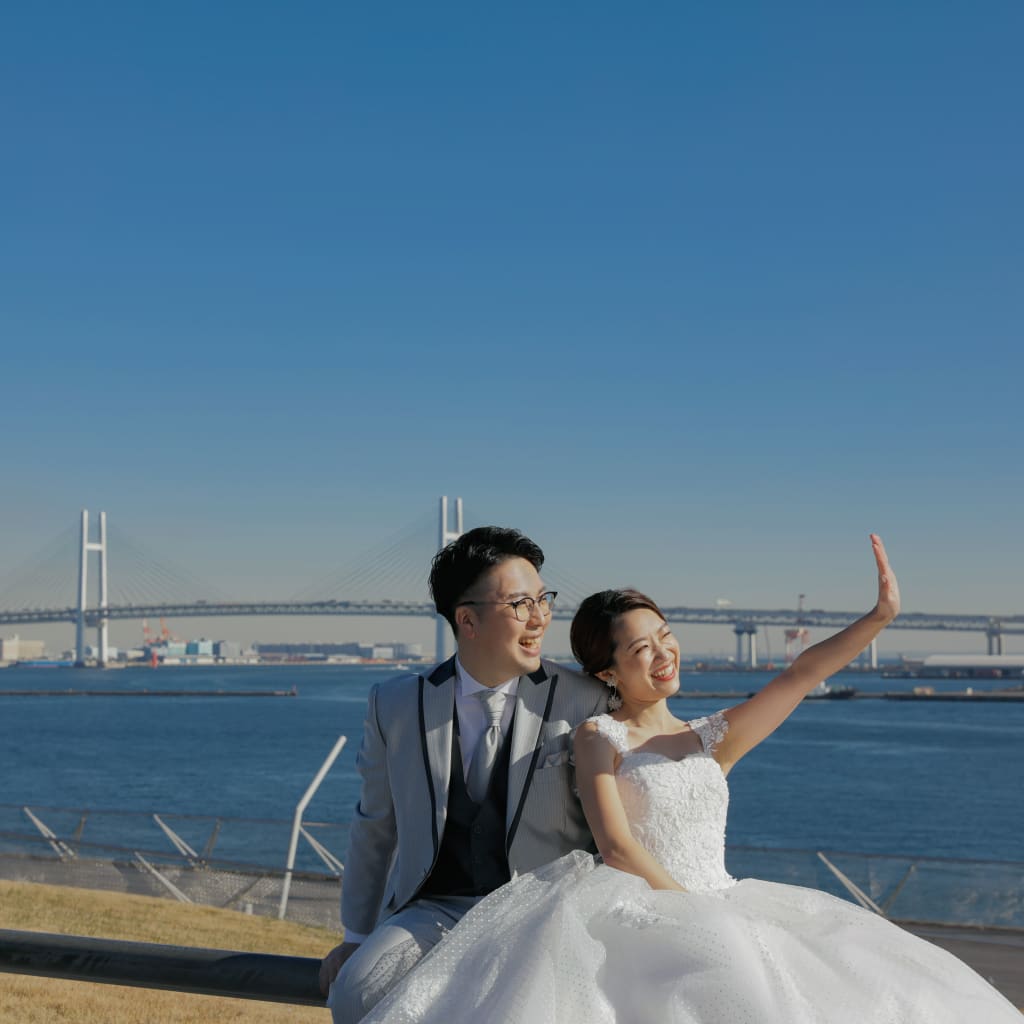 青空とみなとみらいと大桟橋