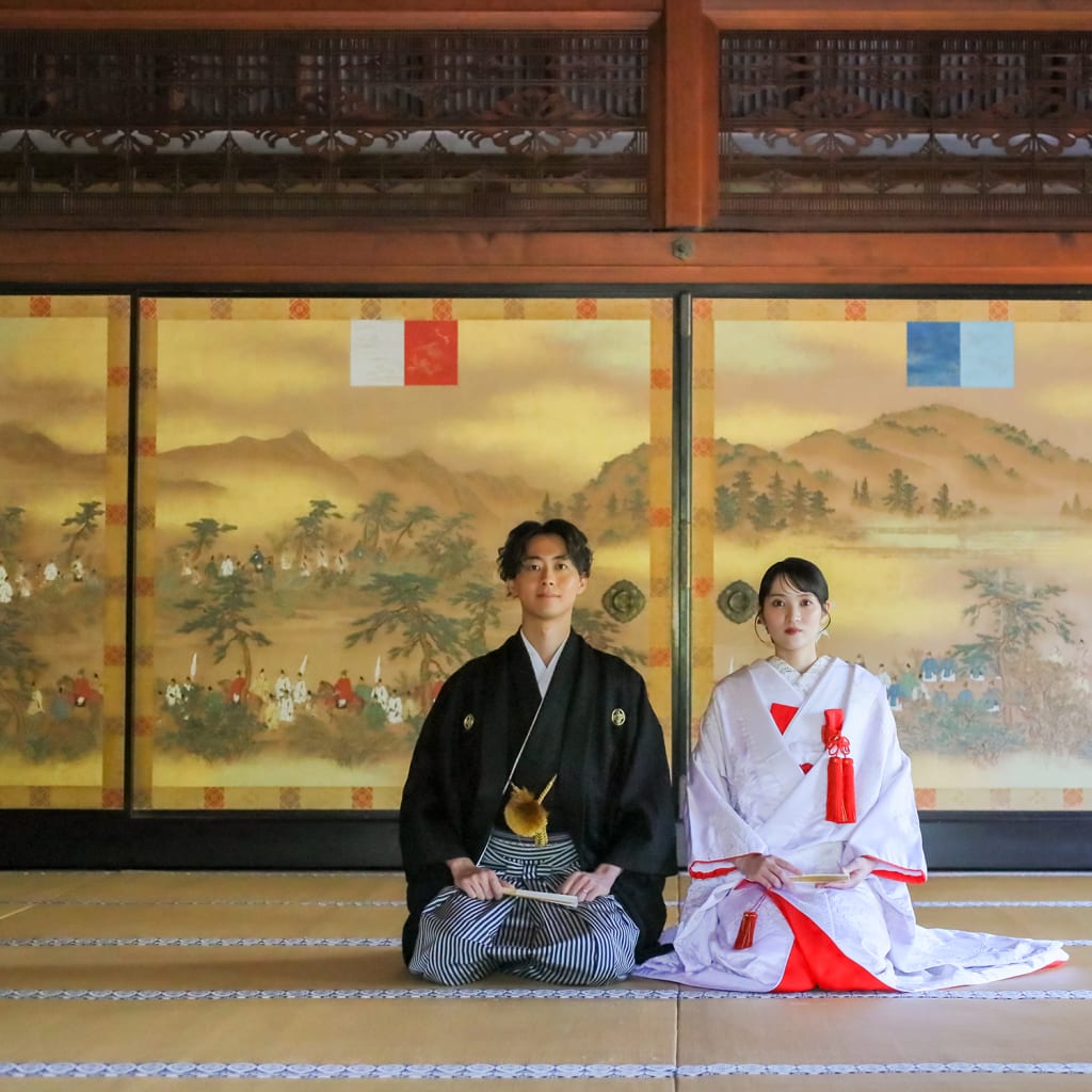 2着の着物で巡る仁和寺