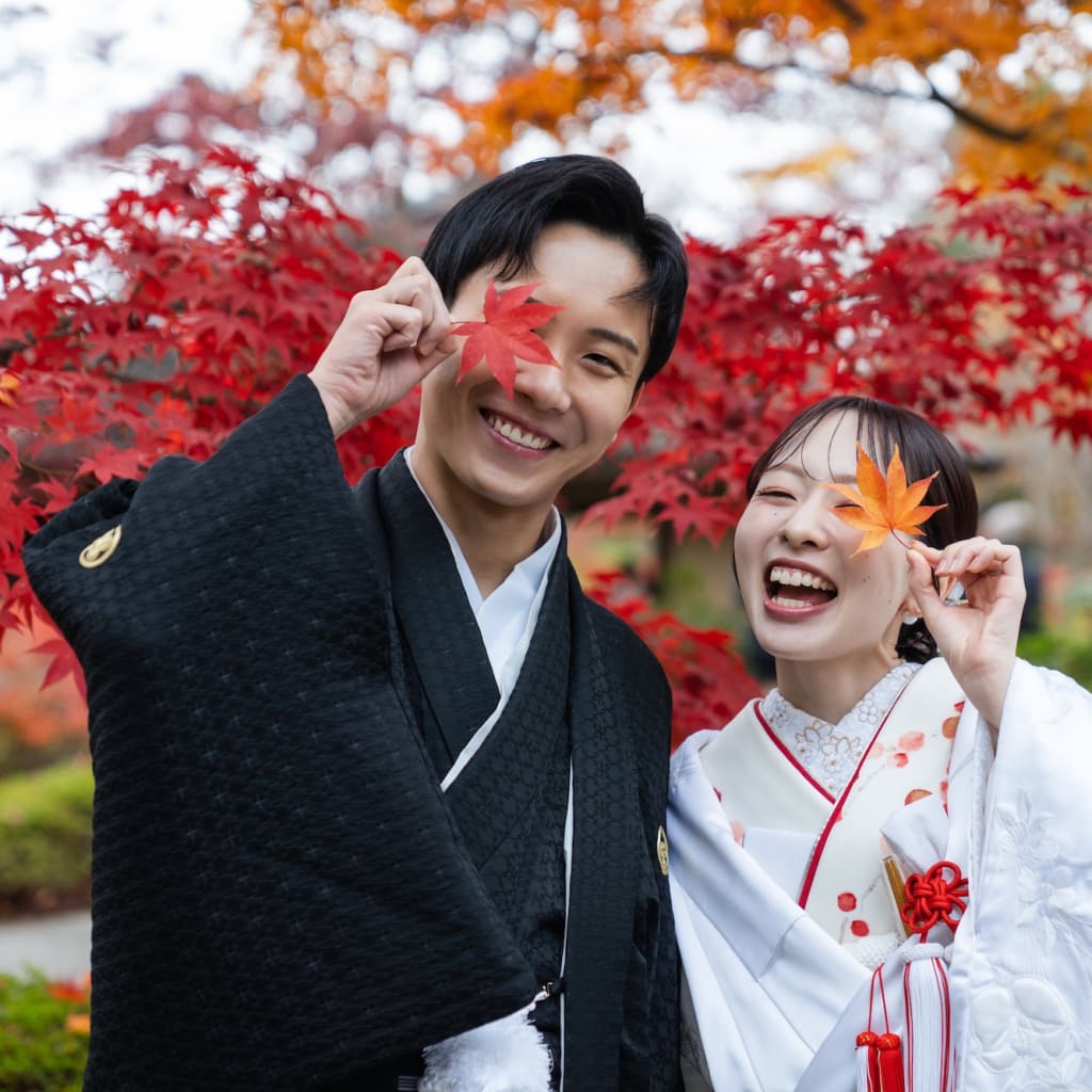 秋の昭和記念公園で楽しむ、和も洋も欲ばりウェディングフォト