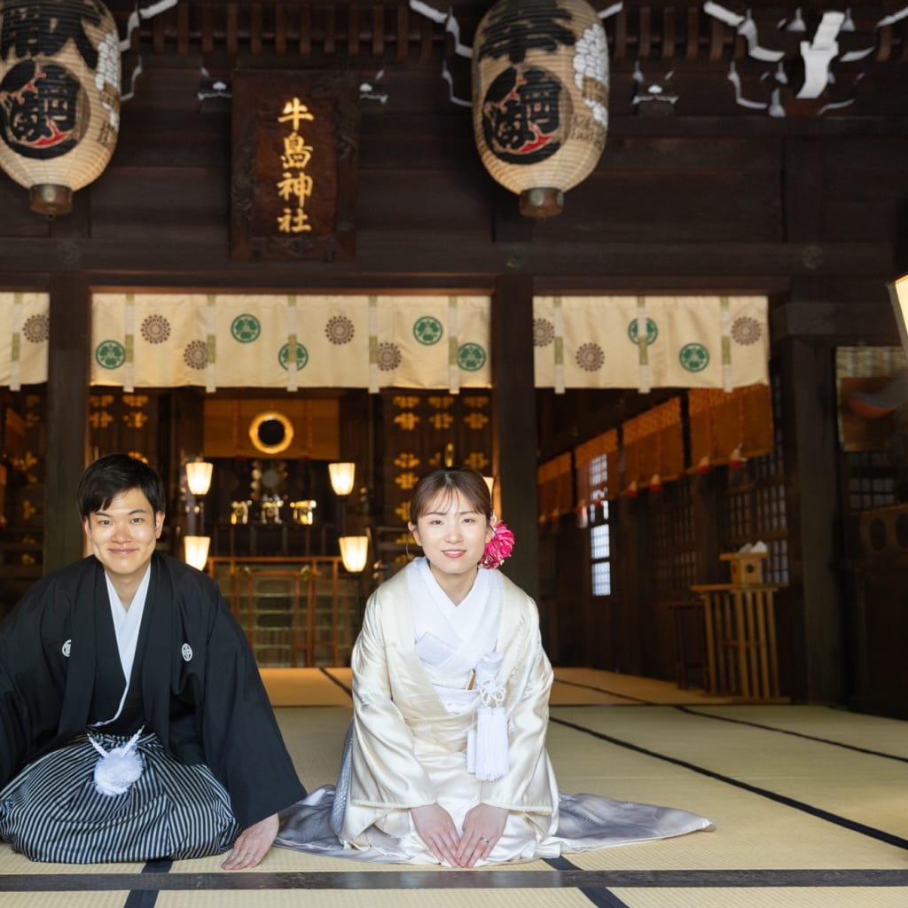 牛嶋神社で神前式フォト