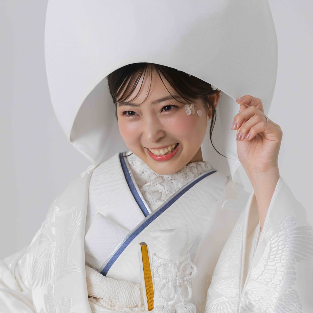白無垢綿帽子×花