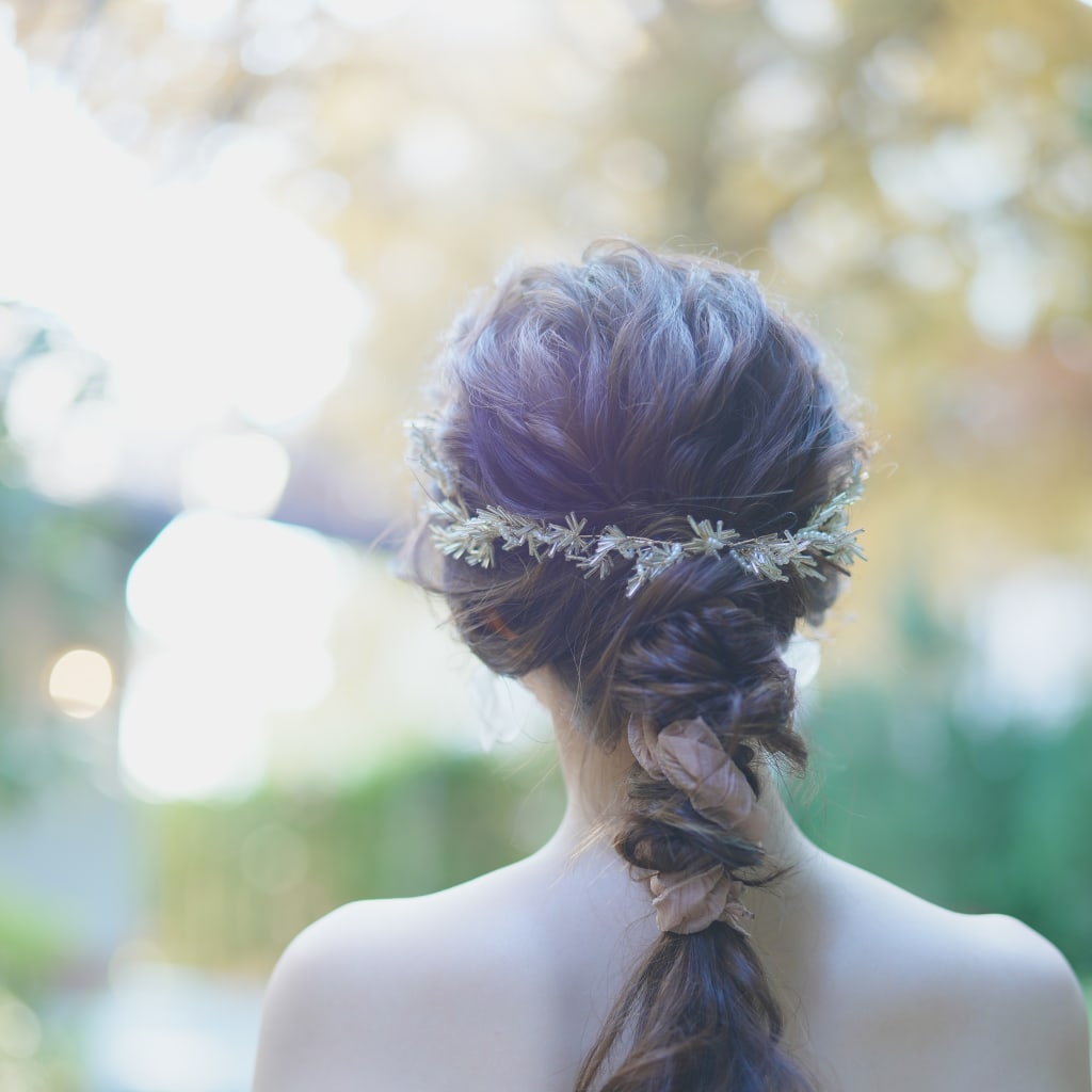 フロントウェーブ×編みおろし